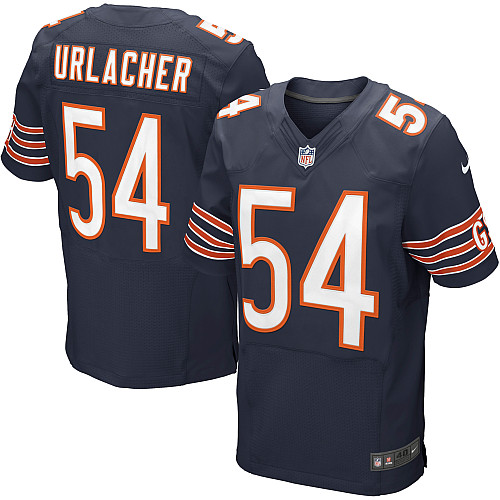 Men's Elite Brian Urlacher Nike Jersey Navy Blue Home - #54 NFL Chicago Bears